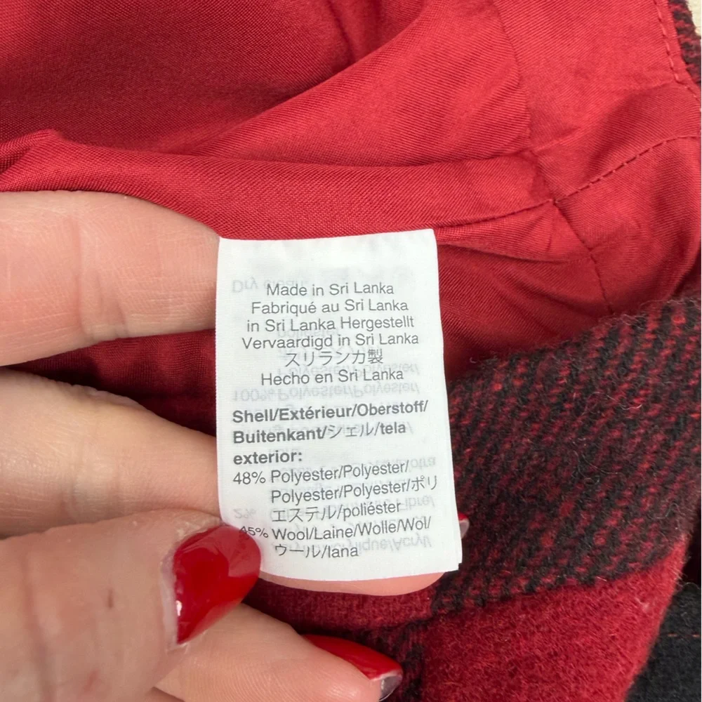 J. Crew Plaid Red and Black Women's Skirt